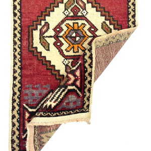 vintage-small-turkish-hand-knotted-rug-49-cm-x-88-cm-y010005-2 Vintage Small Turkish Hand-Knotted Rug 49 Cm X 88 Cm (1'6" X 2'9" FT) – Y010005