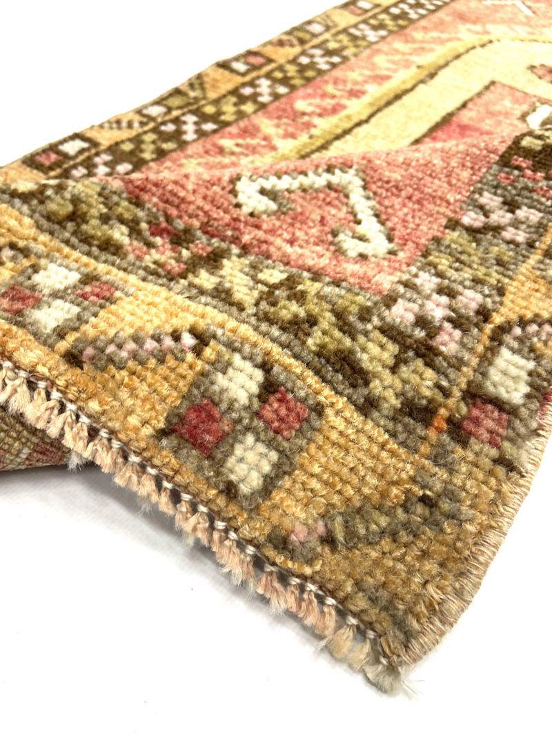 Vintage Small Turkish Hand-Knotted Rug 50 Cm X 88 Cm (1'6" X 2'9" FT) – Y010007