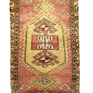 Vintage Small Turkish Hand-Knotted Rug 50 Cm X 88 Cm (1'6" X 2'9" FT) – Y010007