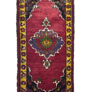 Vintage Small Turkish Hand-Knotted Rug 51 Cm X 104 Cm (1'7" X 3'4" FT) – Y010002