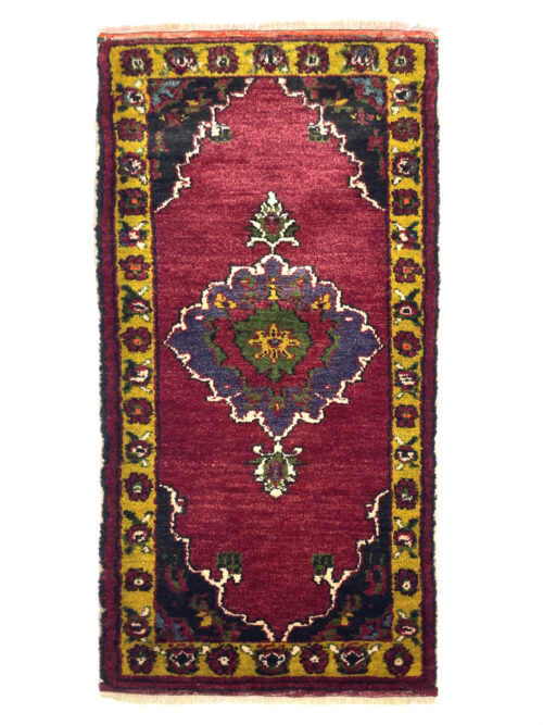 vintage-small-turkish-hand-knotted-rug-51-cm-x-104-cm-y010002 Vintage Small Turkish Hand-Knotted Rug 51 Cm X 104 Cm (1'7" X 3'4" FT) – Y010002
