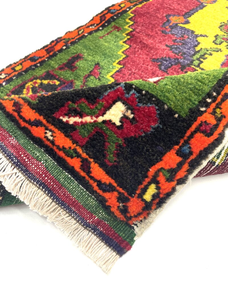 vintage-small-turkish-hand-knotted-rug-52-cm-x-104cm-y010003-3 Vintage Small Turkish Hand-Knotted Rug 52 Cm X 104 Cm (1'7" X 3'4" FT) – Y010003