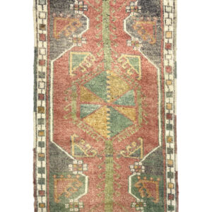 vintage-small-turkish-hand-knotted-rug-52-cm-x-98-cm-y010013 Vintage Neutral Small Rug 45 Cm X 104 Cm (1’5′′ X 3’4′′ FT) – Y010052