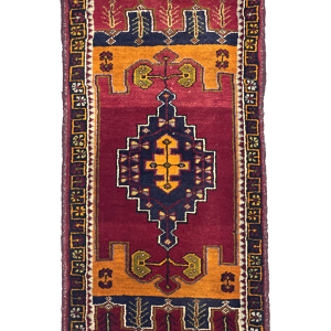 vintage-small-turkish-hand-knotted-rug-53-cm-x-98-cm-y010001 Vintage Small Turkish Hand-Knotted Rug 53 Cm X 98 Cm (1'7" X 3'2") – Y010001