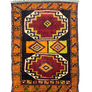 vintage-small-turkish-hand-knotted-rug-55-cm-x-75-cm-y010038 Vintage Small Turkish Hand-Knotted Rug 55 Cm X 75 Cm (1'8" X 2'5" FT) – Y010038