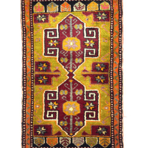 vintage-small-turkish-hand-knotted-rug-56-cm-x-102-cm-y010004 Vintage Small Turkish Hand-Knotted Rug 53 Cm X 98 Cm (1'7" X 3'2") – Y010001