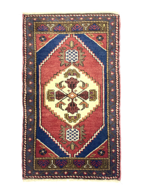 vintage-small-turkish-hand-knotted-rug-57-cm-x-97-cm-y010010 Vintage Small Turkish Hand-Knotted Rug 57 Cm X 97 Cm (1'9" X 3'2" FT) – Y010010