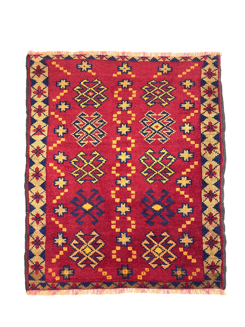 vintage-small-turkish-hand-knotted-rug-61-cm-x-73-cm-y010044 Vintage Small Turkish Hand-Knotted Rug 61 Cm X 73 Cm (2 X 2’4′′ FT) – Y010044