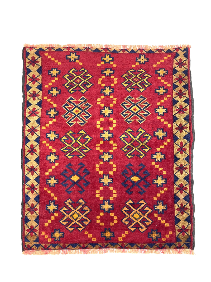 vintage-small-turkish-hand-knotted-rug-61-cm-x-73-cm-y010044 Vintage Small Turkish Hand-Knotted Rug 61 Cm X 73 Cm (2 X 2’4′′ FT) – Y010044