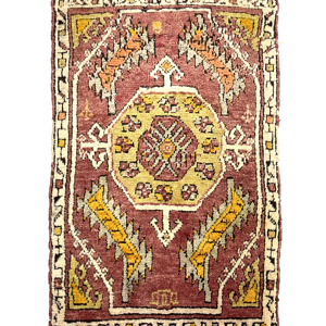 Vintage Small Turkish Handwoven Rug 53 cm x 81 cm (1'7" FT X 2'7” FT) - Y010061