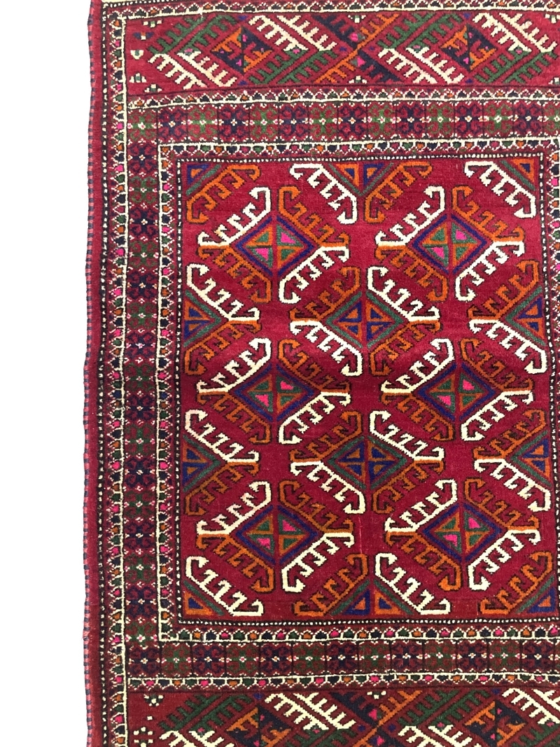 Vintage Small Turkoman Rug 60 cm x 90 cm (2 X 3 FT) - Y010072