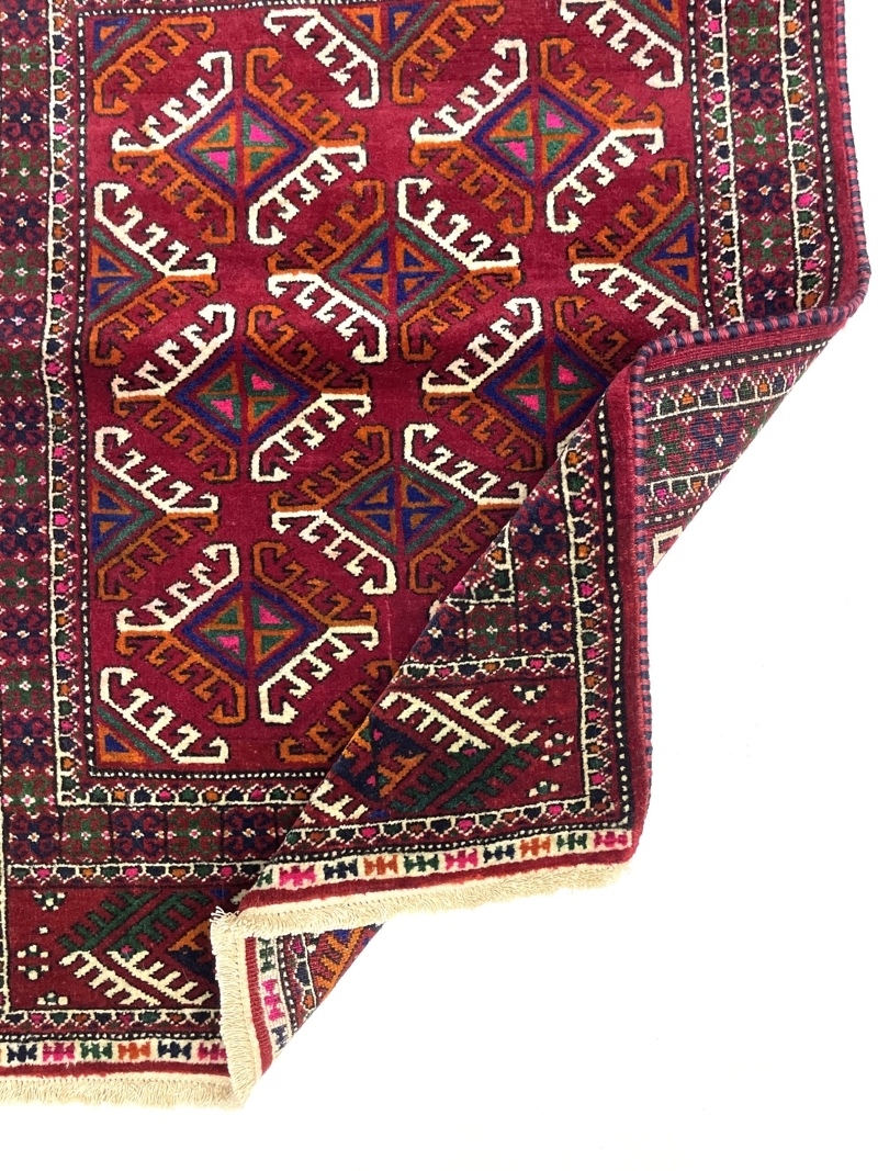 Vintage Small Turkoman Rug 60 cm x 90 cm (2 X 3 FT) - Y010072