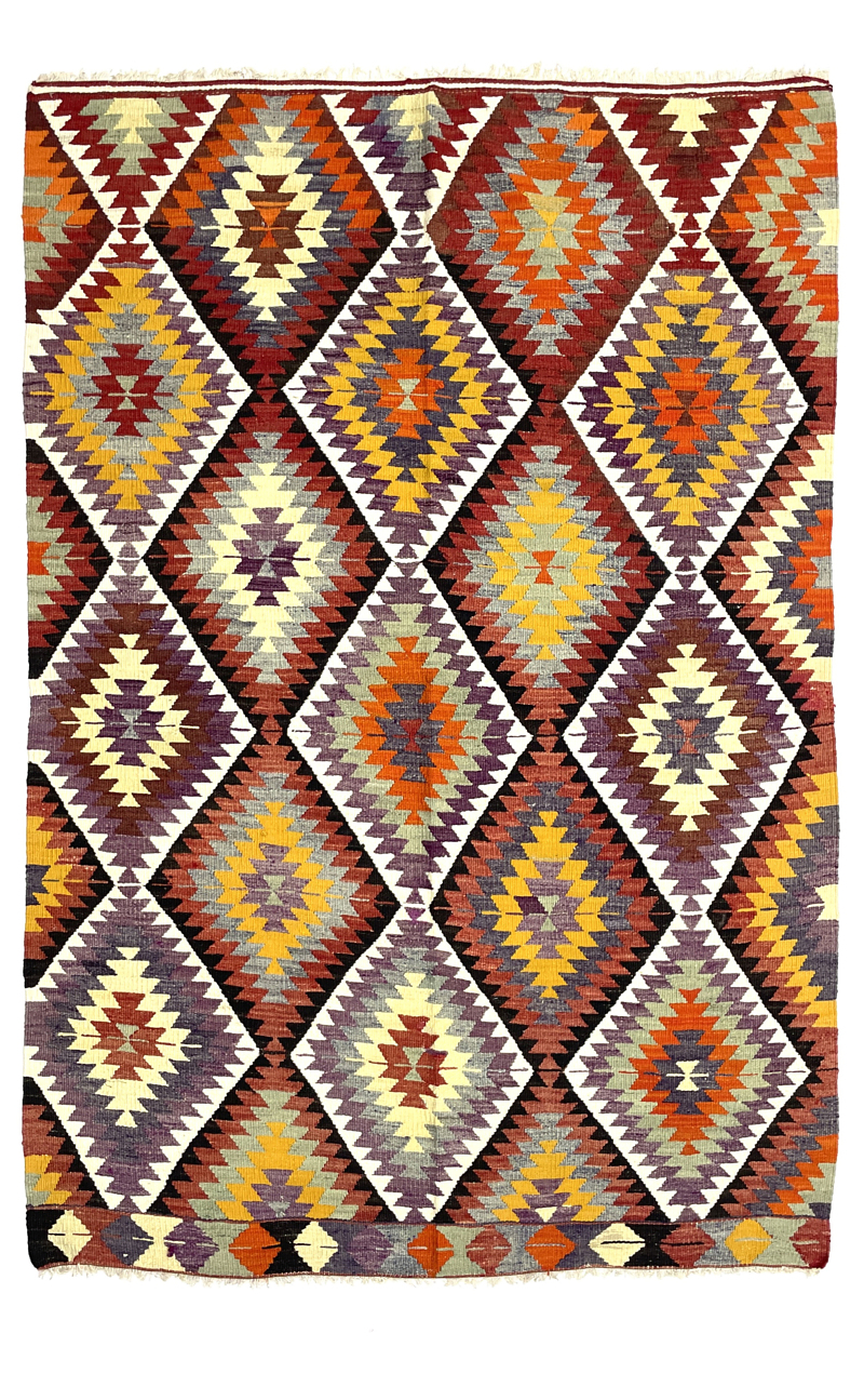 vintage-tavas-kilim-rug-140-cm-x-205-cm-0020001 Vintage Tavas Kilim Rug 140 cm x 205 cm (4’6” X 6’7” FT) - 0020001