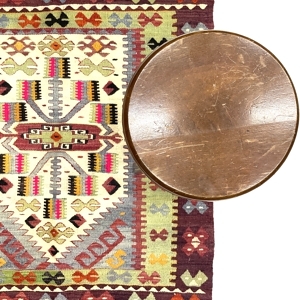 vintage-tribal-kilim-rug-94-cm-x-111-cm-0010036-2 Vintage Tribal Kilim Rug 94 cm x 111 cm (3 X 4 FT) - 0010036