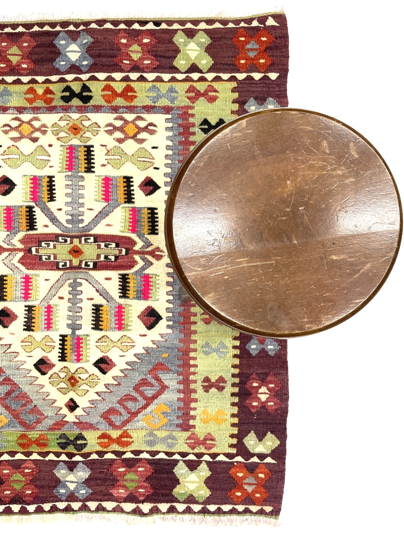 vintage-tribal-kilim-rug-94-cm-x-111-cm-0010036-2 Vintage Tribal Kilim Rug 94 cm x 111 cm (3 X 4 FT) - 0010036