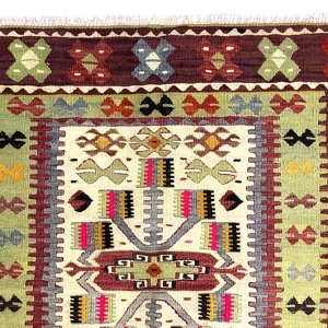 vintage-tribal-kilim-rug-94-cm-x-111-cm-0010036-4 Vintage Tribal Kilim Rug 94 cm x 111 cm (3 X 4 FT) - 0010036