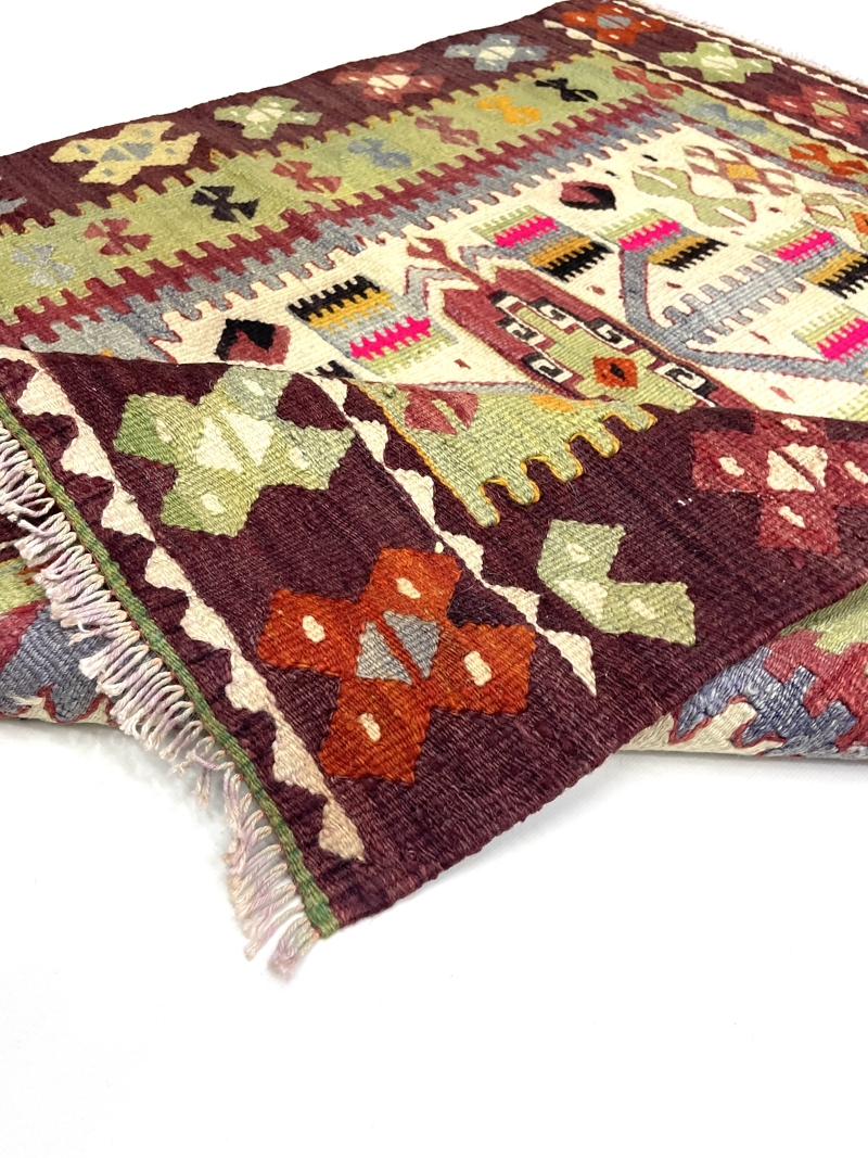 vintage-tribal-kilim-rug-94-cm-x-111-cm-0010036-7 Vintage Tribal Kilim Rug 94 cm x 111 cm (3 X 4 FT) - 0010036