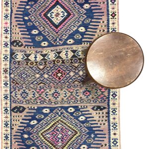 vintage-tribal-turkish-kilim-rug-91-cm-x-145-cm-0010031-1 Vintage Tribal Turkish Kilim Rug 91 cm x 145 cm (3 X 5 FT) - 0010031