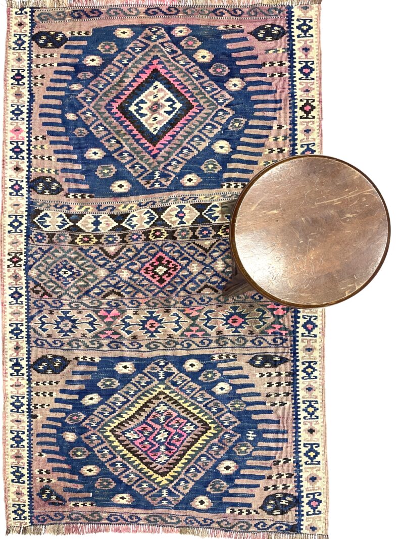 vintage-tribal-turkish-kilim-rug-91-cm-x-145-cm-0010031-1 Vintage Tribal Turkish Kilim Rug 91 cm x 145 cm (3 X 5 FT) - 0010031