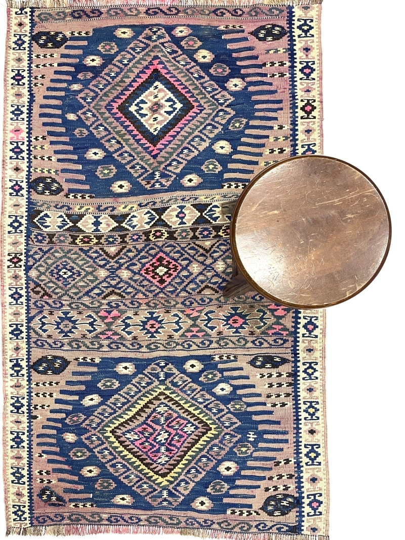 vintage-tribal-turkish-kilim-rug-91-cm-x-145-cm-0010031-1 Vintage Tribal Turkish Kilim Rug 91 cm x 145 cm (3 X 5 FT) - 0010031