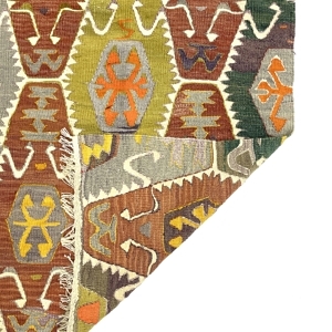 Vintage Turkish Barak Kilim Rug 95 cm x 125 cm (3X4 FT) - 0010035