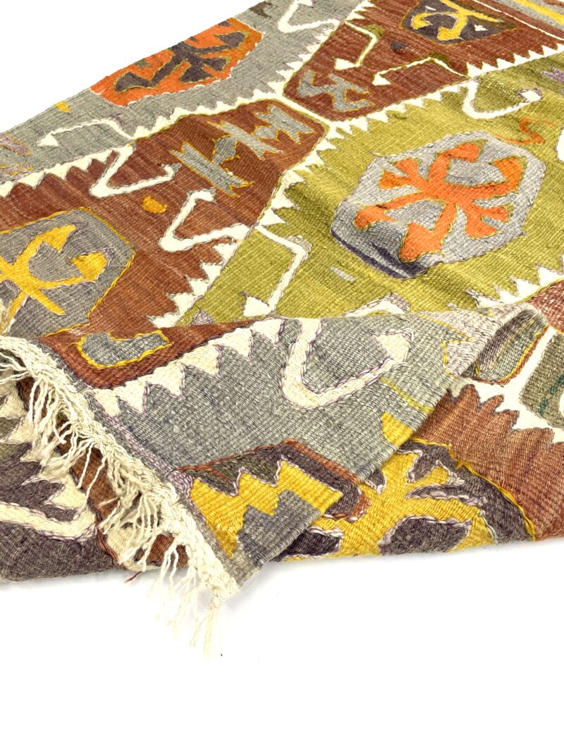 vintage-turkish-barak-kilim-rug-95-cm-x-125-cm-0010035-7 Vintage Turkish Barak Kilim Rug 95 cm x 125 cm (3X4 FT) - 0010035