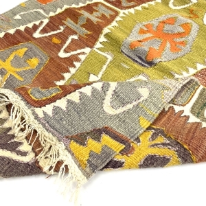 Vintage Turkish Barak Kilim Rug 95 cm x 125 cm (3X4 FT) - 0010035