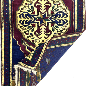 vintage-turkish-blue-small-rug-54-cm-x-107cm-y010070-1 Vintage Turkish Blue Small Rug 54 cm x 107cm (1'8" X 3'5" FT) - Y010070