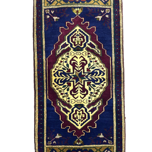 vintage-turkish-blue-small-rug-54-cm-x-107cm-y010070 Vintage Turkish Blue Small Rug 54 cm x 107cm (1'8" X 3'5" FT) - Y010070