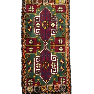 Vintage Turkish Doormat Rug 42 cm x 96 cm (1'3” X 3'1” FT) - Y010064