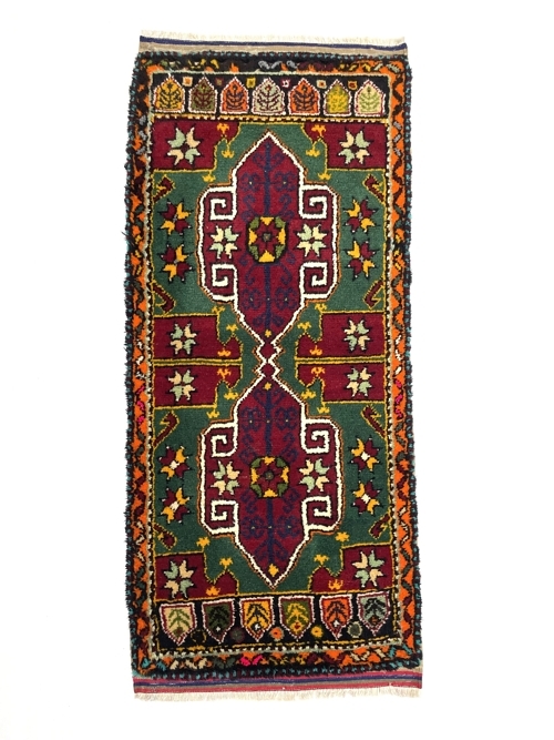 Vintage Turkish Entryway Rug 57 cm x 125 cm (1’9” X 4'1” FT) - Y010065