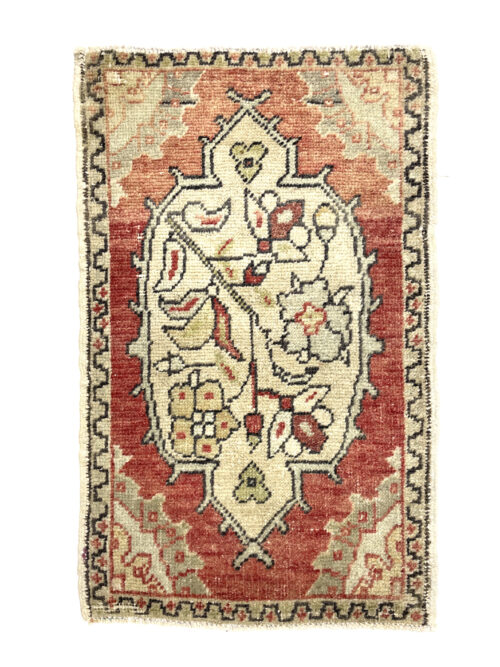 Vintage Turkish Hand-Knotted Rug 50 Cm X 82 Cm (1'7" X 2'7" FT) – Y010036