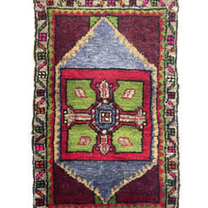 vintage-turkish-hand-knotted-rug-51-cm-x-83-cm-y010040 Vintage Anatolian Small Hand-Knotted Rug 51 Cm X 109 Cm (1’7′′ X 3’6′′ FT) – Y010048