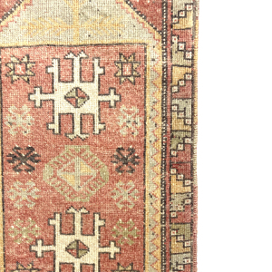 vintage-turkish-hand-knotted-rug-54-cm-x-95-cm-y010035-1 Vintage Turkish Hand-Knotted Rug 54 Cm X 95 Cm (1'8" X 3'1" FT) – Y010035