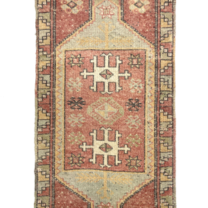 vintage-turkish-hand-knotted-rug-54-cm-x-95-cm-y010035 Vintage Turkish Hand-Knotted Rug 54 Cm X 95 Cm (1'8" X 3'1" FT) – Y010035