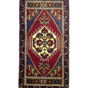vintage-turkish-hand-knotted-rug-55-cm-x-105-cm-y010043 Vintage Anatolian Small Hand-Knotted Rug 51 Cm X 109 Cm (1’7′′ X 3’6′′ FT) – Y010048