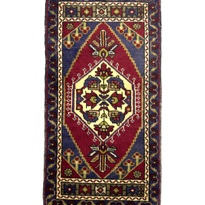 vintage-turkish-hand-knotted-rug-55-cm-x-105-cm-y010043 Vintage Anatolian Small Rug 50 cm x 112 cm (1'7" x 3'7" FT) - Y010027