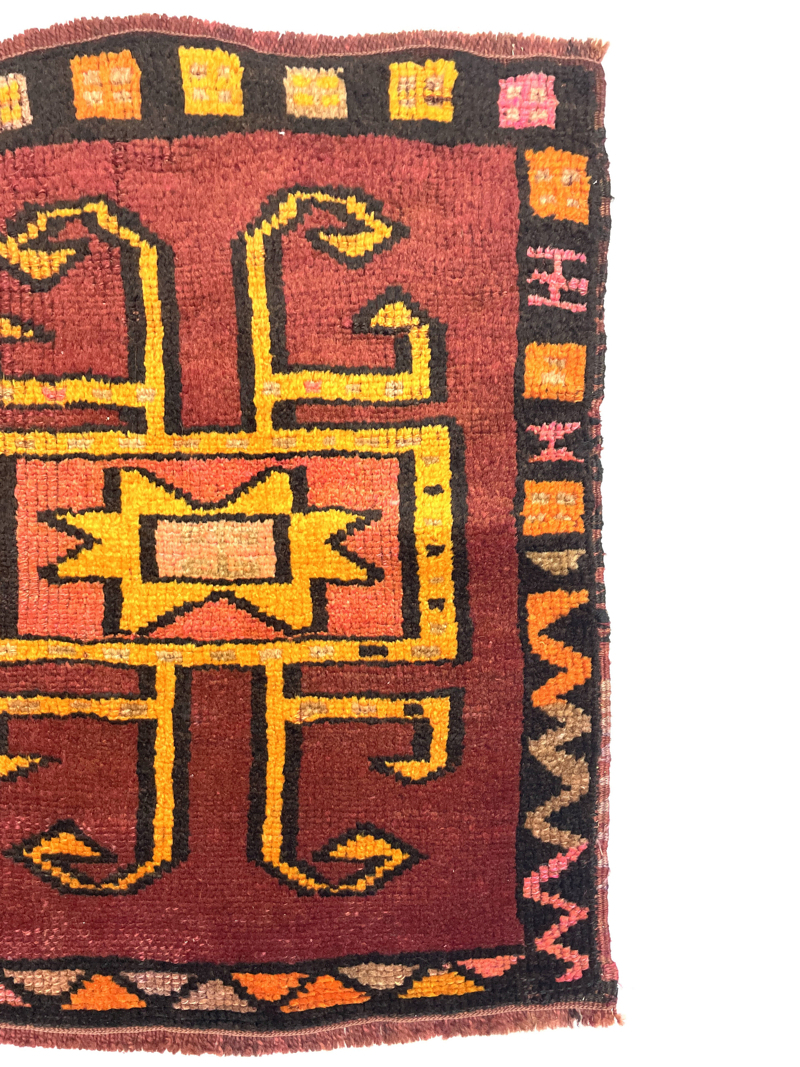 vintage-turkish-hand-knotted-rug-55-cm-x-70-cm-y010041-1 Vintage Turkish Hand-Knotted Rug 55 Cm X 70 Cm (1’8′′ X 2'3" FT) – Y010041