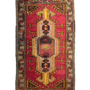 vintage-turkish-hand-knotted-rug-57-cm-x-103-cm-y010045 Vintage Turkish Hand-Knotted Rug 57 Cm X 103 Cm (1’9′′ X 3’4′′ FT) – Y010045