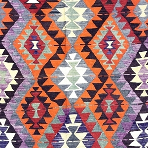 Vintage Turkish Kilim Rug 116 cm x 207 cm (3’8” X 6’8” FT) - 0020008