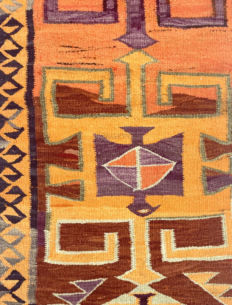 vintage-turkish-kilim-runner-rug-98-cm-x-305-cm-r010001-3 Vintage Turkish Kilim Runner Rug 98 cm x 305 cm (3’2” FT X 10 FT) - R010001