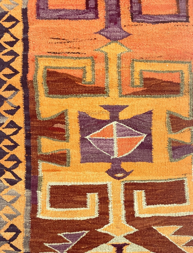 Vintage Turkish Kilim Runner Rug 98 cm x 305 cm (3’2” FT X 10 FT) - R010001