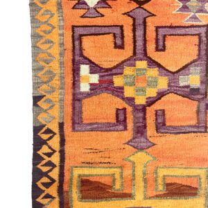 vintage-turkish-kilim-runner-rug-98-cm-x-305-cm-r010001-5 Vintage Turkish Kilim Runner Rug 98 cm x 305 cm (3’2” FT X 10 FT) - R010001