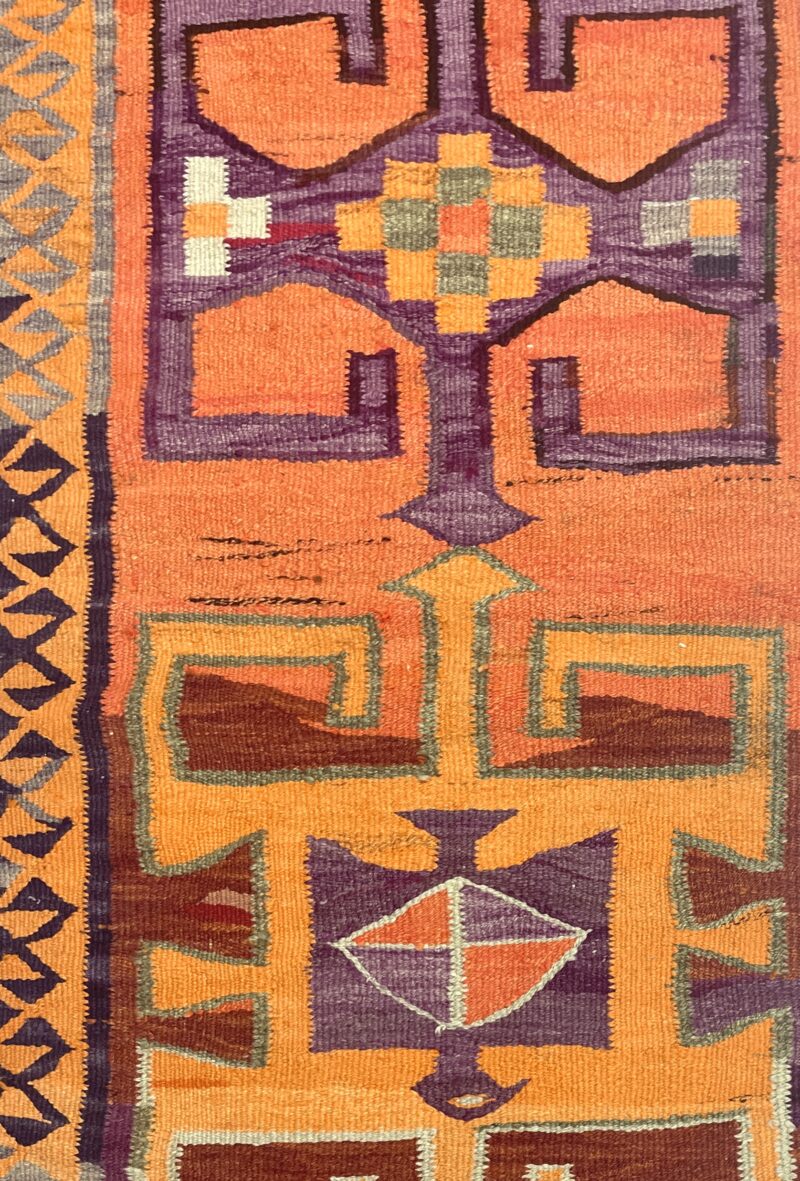vintage-turkish-kilim-runner-rug-98-cm-x-305-cm-r010001-6 Vintage Turkish Kilim Runner Rug 98 cm x 305 cm (3’2” FT X 10 FT) - R010001