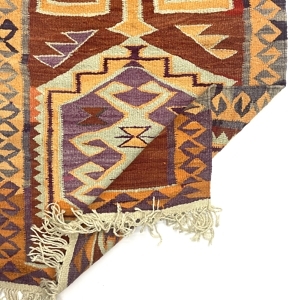 Vintage Turkish Kilim Runner Rug 98 cm x 305 cm (3’2” FT X 10 FT) - R010001