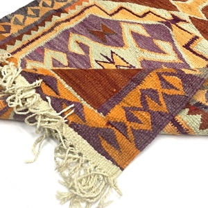 Vintage Turkish Kilim Runner Rug 98 cm x 305 cm (3’2” FT X 10 FT) - R010001