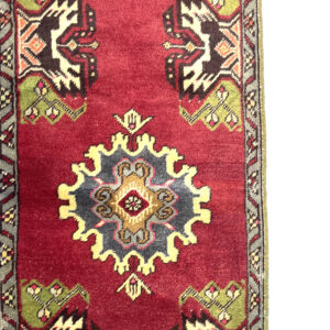 vintage-turkish-small-hand-knotted-rug-56-cm-x-117-cm-y010049-1 Vintage Turkish Small Hand-Knotted Rug 56 Cm X 117 Cm (1’8′′ X 3’8′′ FT) – Y010049