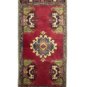 Vintage Turkish Hand-Knotted Rug 60 Cm X 83 Cm (2 X 2'7" FT) – Y010037