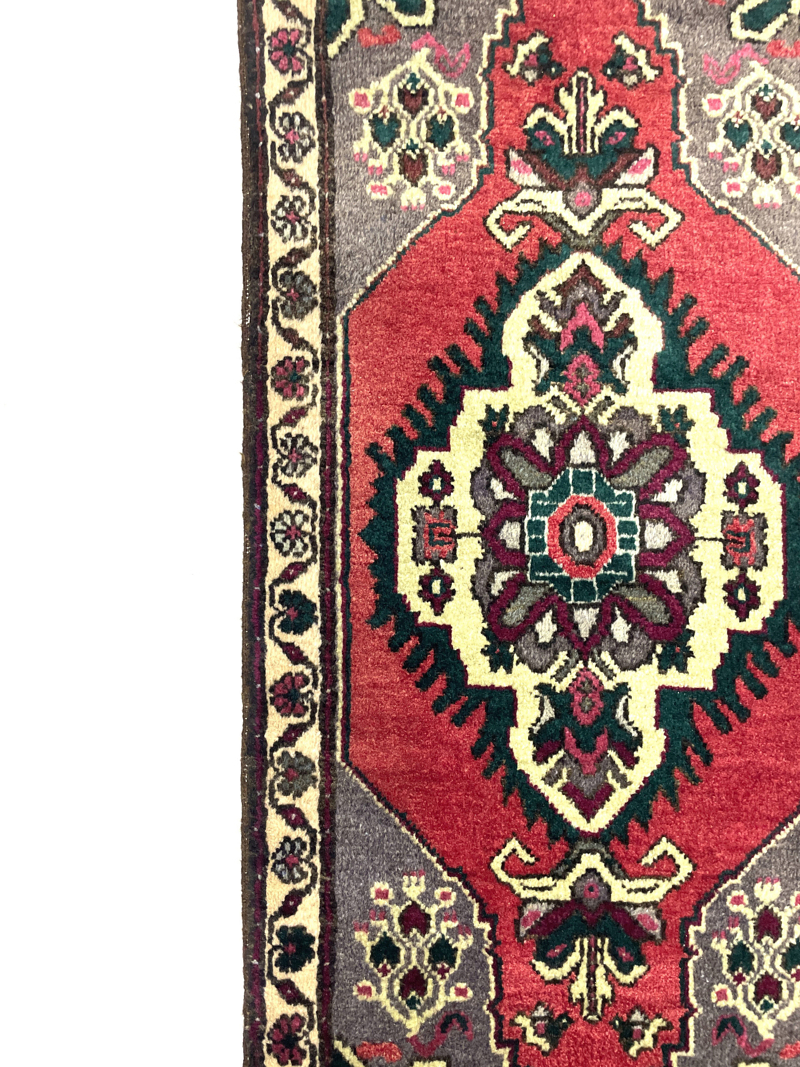 Vintage Turkish Small Rug 50 cm x 100 cm (1'6" x 3'3" FT) - Y010031