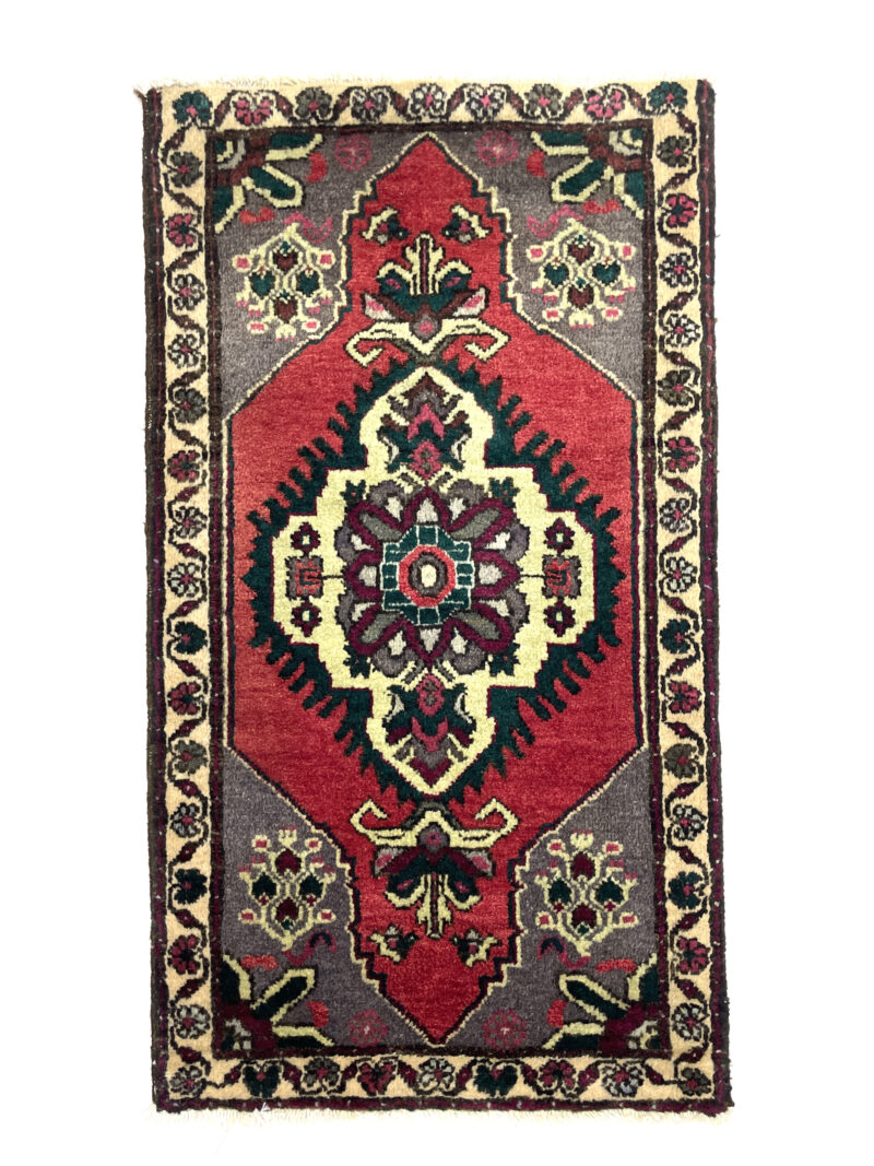 Vintage Turkish Small Rug 50 cm x 100 cm (1'6" x 3'3" FT) - Y010030